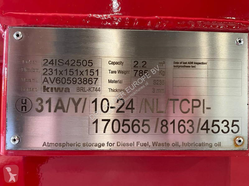 Aanbouwstukken voor bouwmachines  Diesel Fuel...