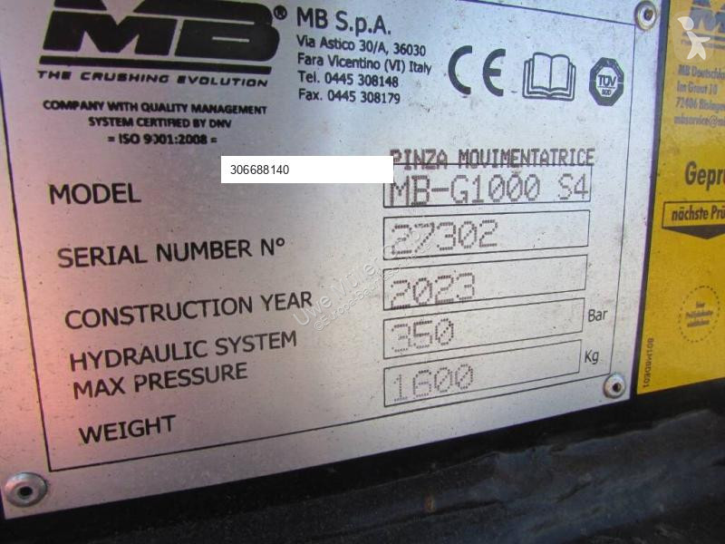 Stavební vybavení MB Crusher G 1000 S4...