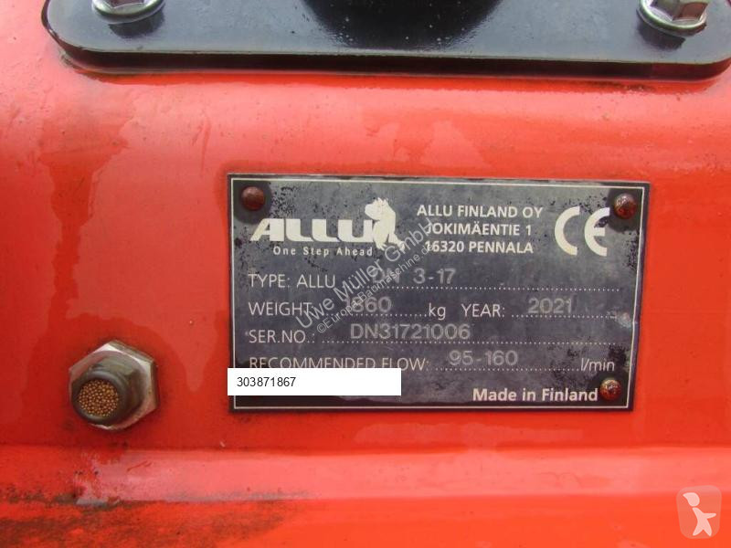 Aanbouwstukken voor bouwmachines Allu DN 3-17...