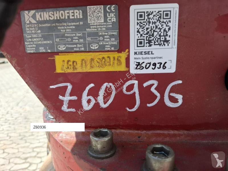 Aanbouwstukken voor bouwmachines Demarec DRG25