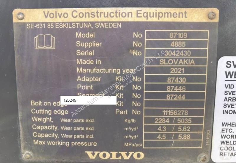 Equipamientos maquinaria OP Volvo