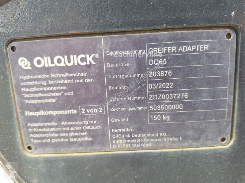 Vybavenie stavebného stroja Oilquick