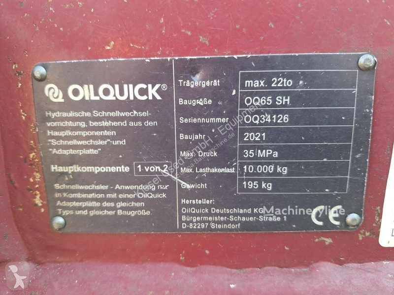 Vybavenie stavebného stroja Oilquick