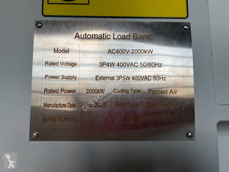 Vybavenie stavebného stroja  Power Loadbank...