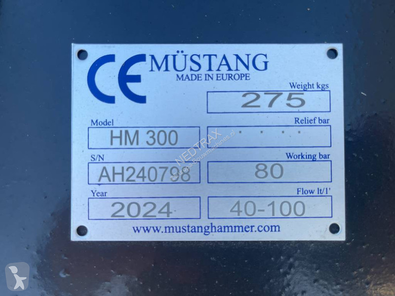 Udstyr til anlægsarbejder Mustang HM 300 2024...