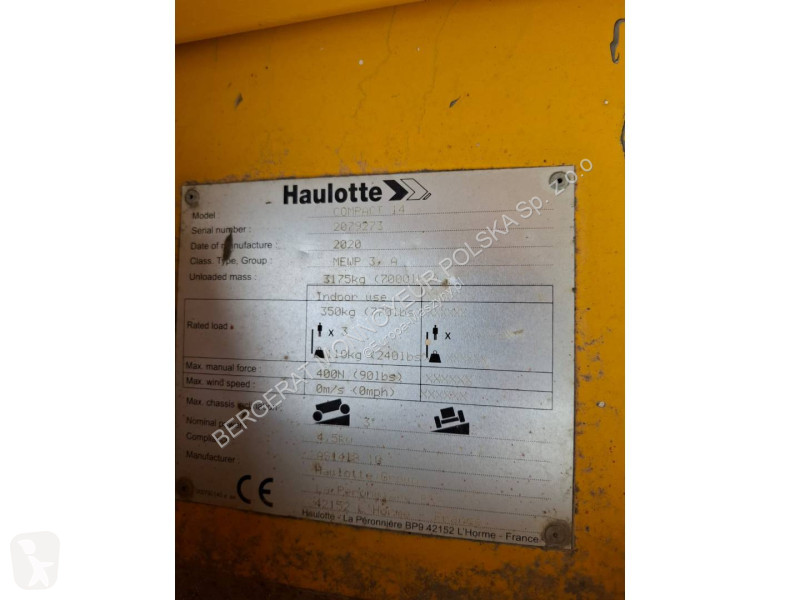 Bygg-anläggningsutrustningar Haulotte COMPACT14
