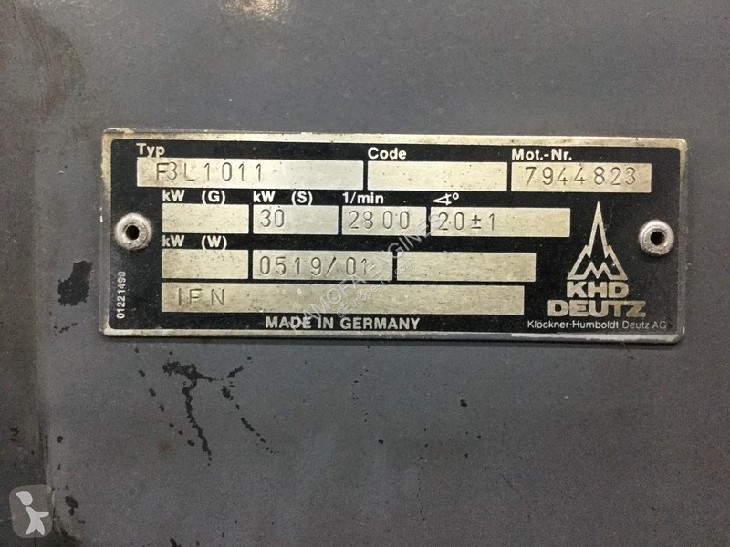 Udstyr til anlægsarbejder Deutz F3L1011 USED
