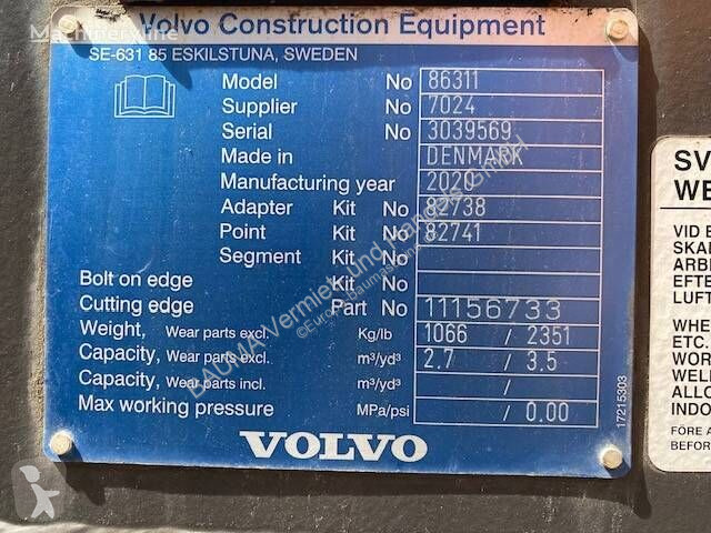 تجهيزات الأشغال العمومية Volvo 2.75 m Schaufel...
