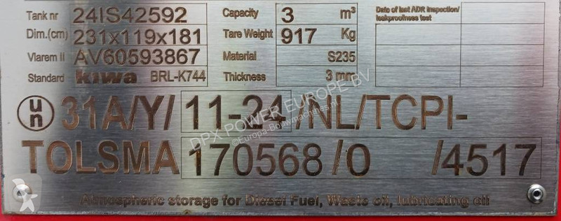 Aanbouwstukken voor bouwmachines  Diesel Fuel...