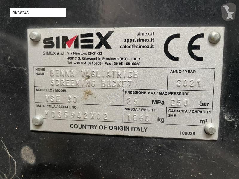 Aanbouwstukken voor bouwmachines Simex VSE20...