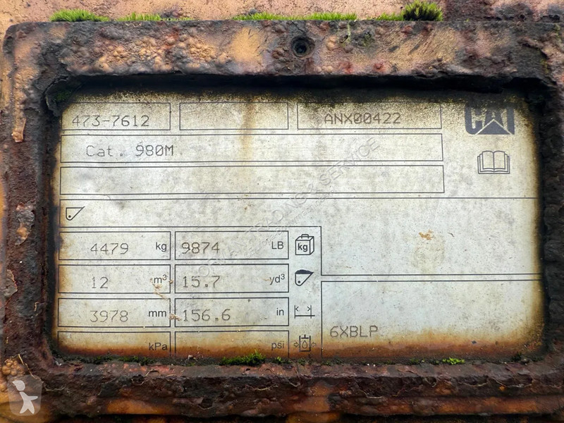 Vybavenie stavebného stroja Caterpillar 980M
