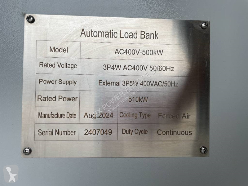 Vybavenie stavebného stroja  Power Loadbank...