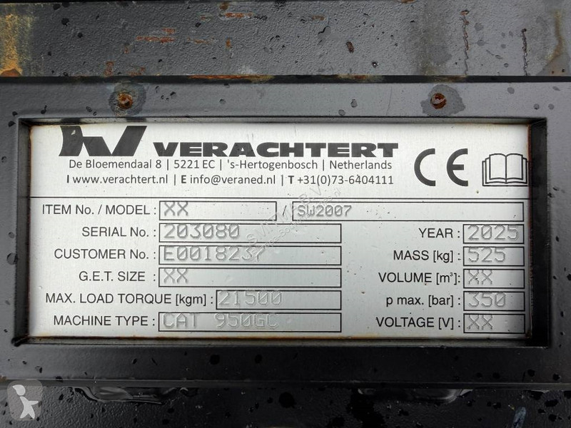 Udstyr til anlægsarbejder Verachtert NEW SW2007...