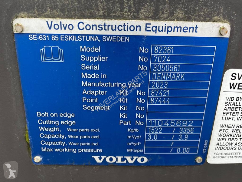 Équipements TP Volvo L 110 H Bucket Unused