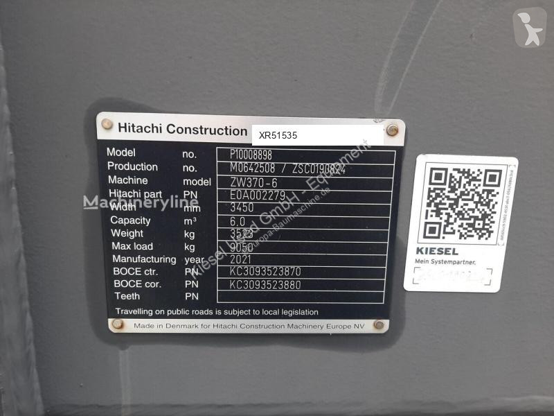 Vybavenie stavebného stroja Hitachi...