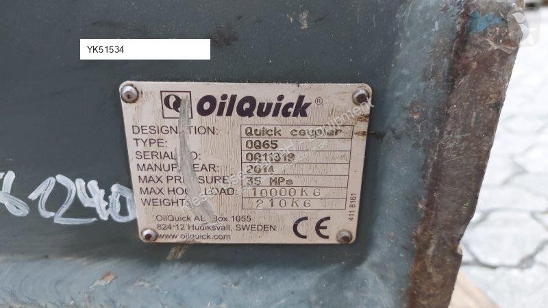 Vybavenie stavebného stroja Oilquick