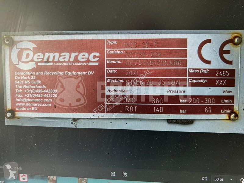 Vybavenie stavebného stroja Demarec DCC-30-C