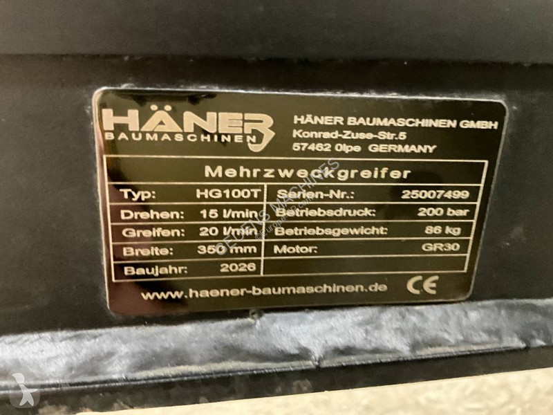 Vybavenie stavebného stroja  HG 100 T
