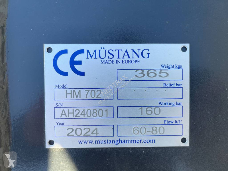Udstyr til anlægsarbejder Mustang HM 702 2024...