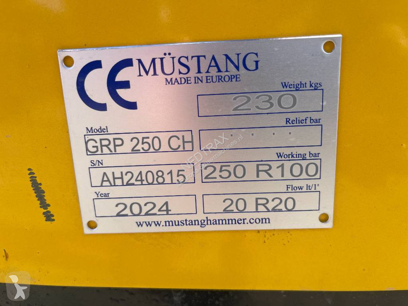 Udstyr til anlægsarbejder Mustang CH 2024 Unused