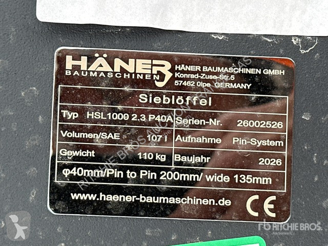 Equipamentos de obras   HSL1000 2.3 P40A