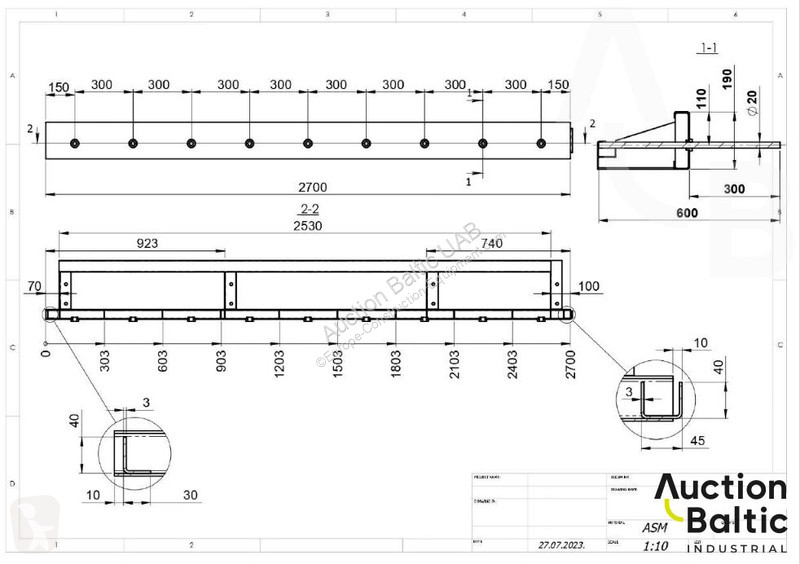 Vybavenie stavebného stroja  formwork