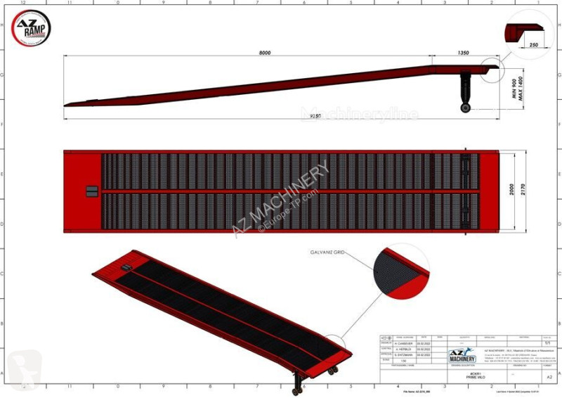 Bygg-anläggningsutrustningar  AZ RAMP-PRIME WLO+