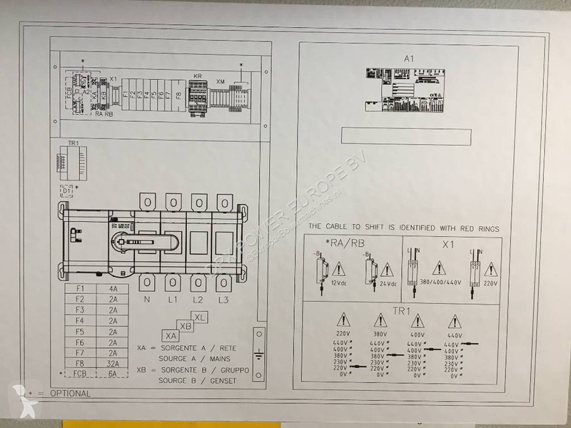 Stavební vybavení  Panel 800A - Max 550 kVA -...