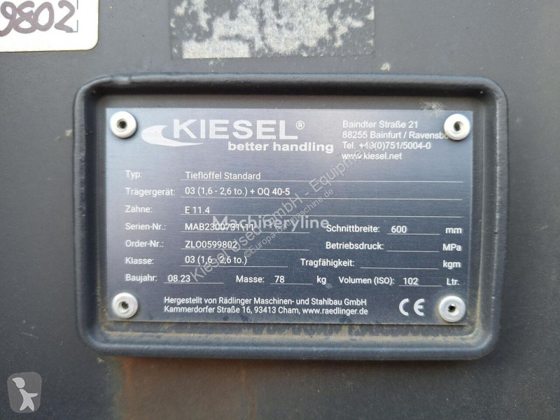 Vybavenie stavebného stroja Rädlinger KTL03-600