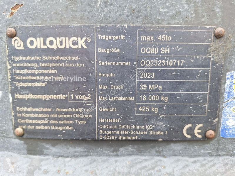 Vybavenie stavebného stroja Oilquick