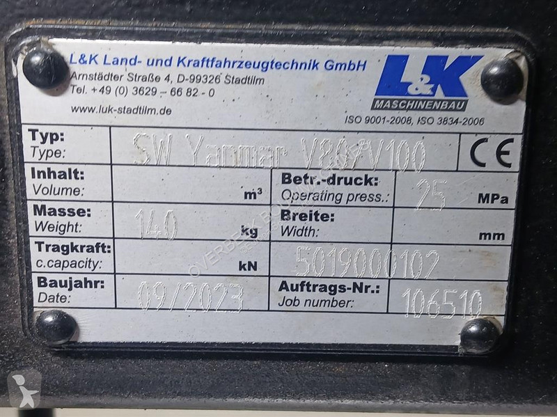 Munkagép-felszerelések Yanmar...